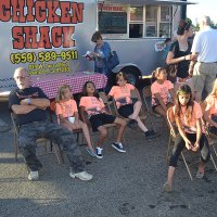 Hanging out by The Chicken Shack Friday night.